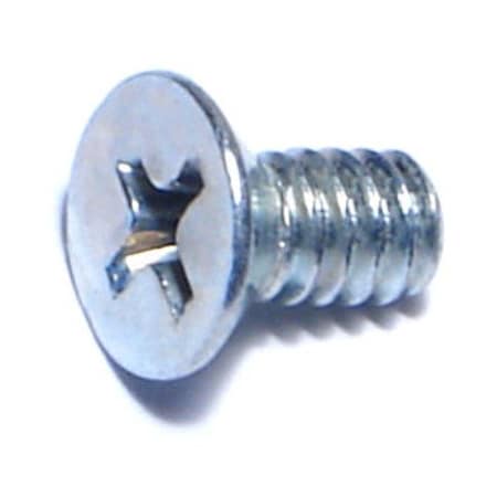 Midwest Fastener #10-24 x 3/8 in Phillips Flat Machine Screw, Zinc Plated Steel, 100 PK 07281